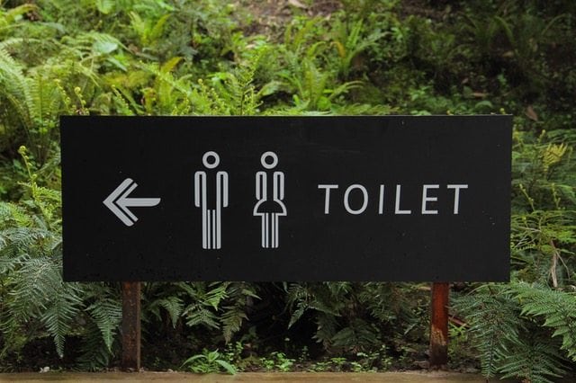 Toilet signboard - toxins